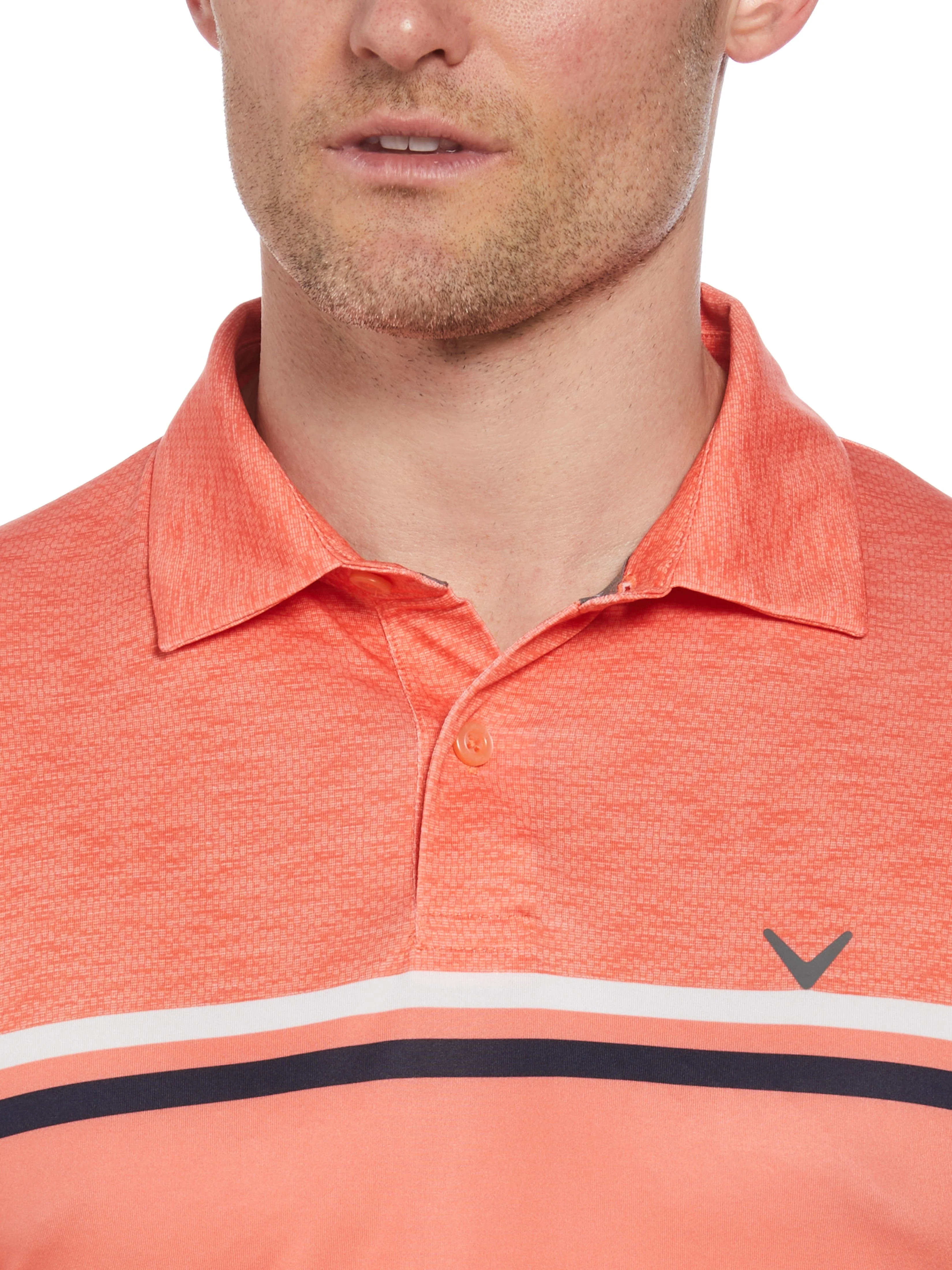 Mens Color Block Pattern Golf Polo - Image 3