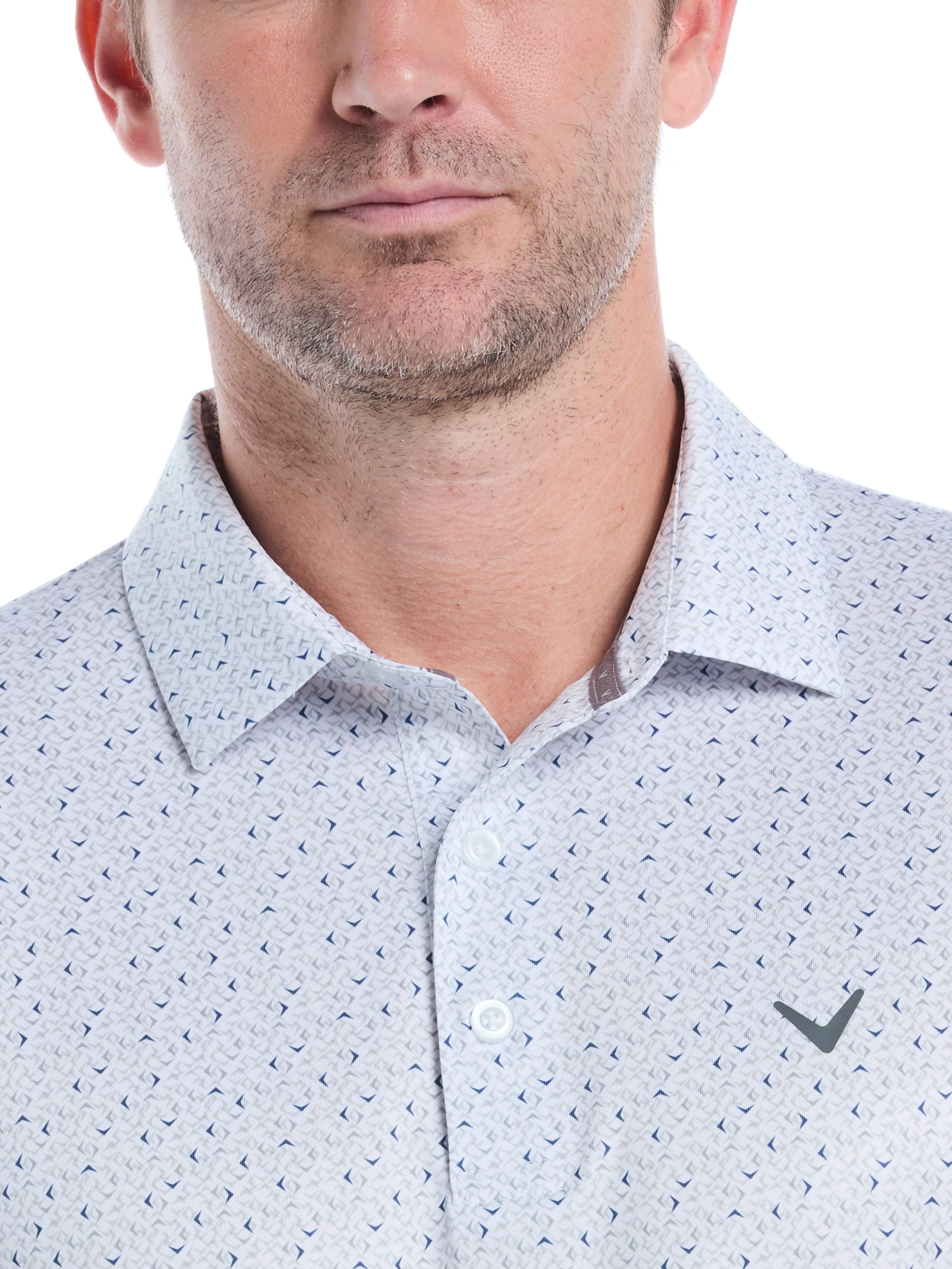 Mens Confetti Chevron All Over Polo - Image 3