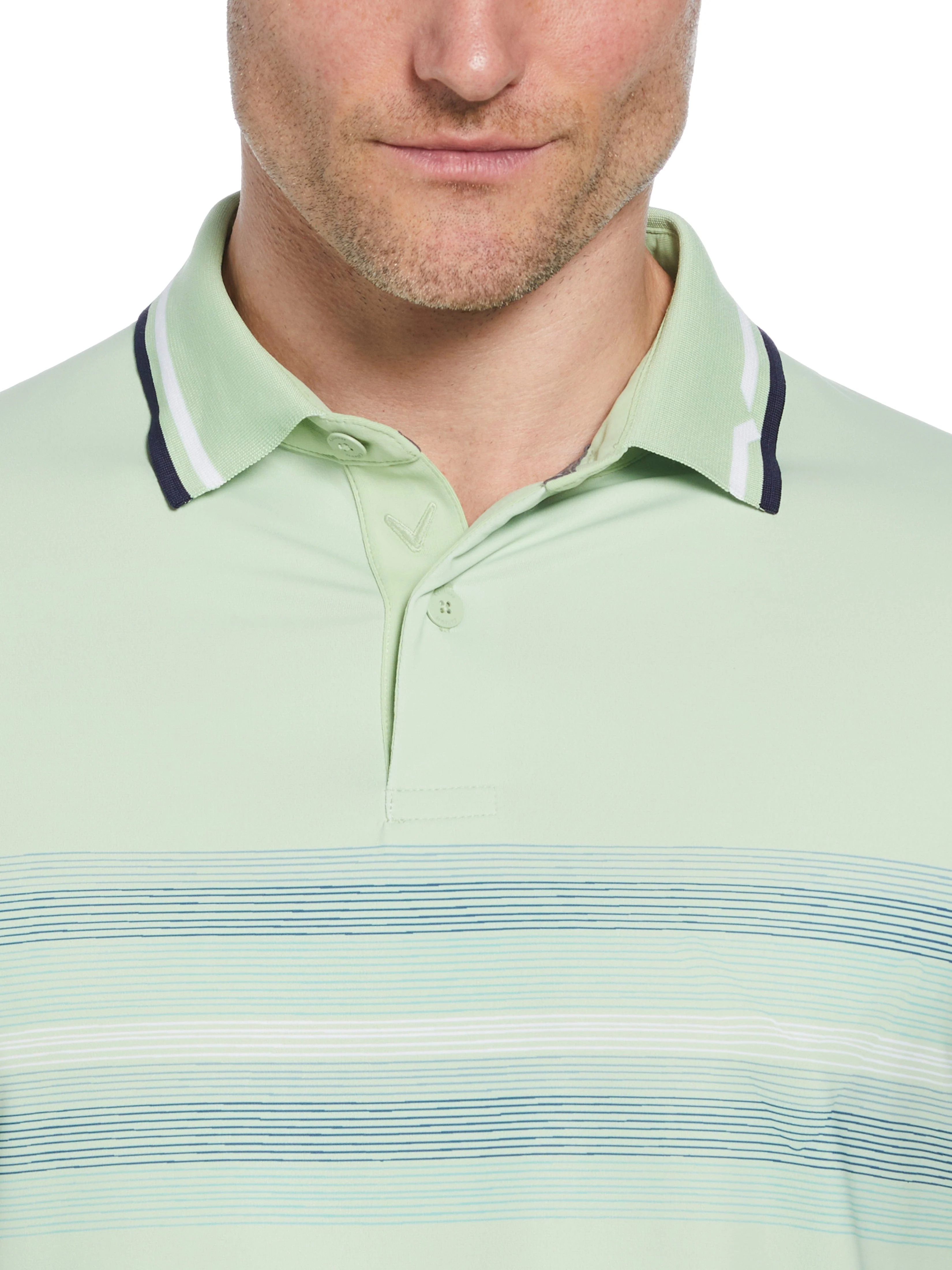 Mens Engineered Roadmap Chevron Print Polo - Image 3