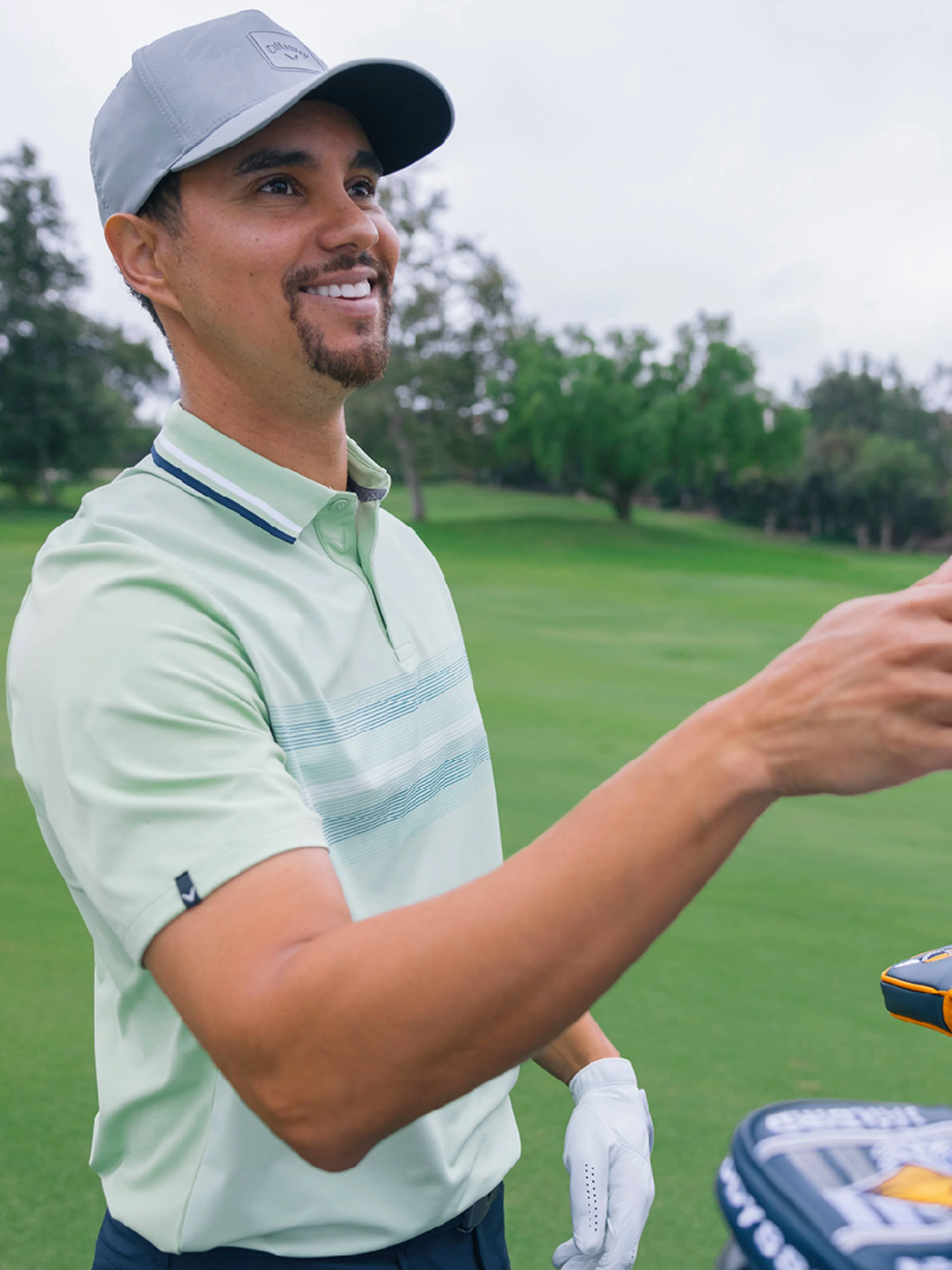 Mens Engineered Roadmap Chevron Print Polo - Image 4